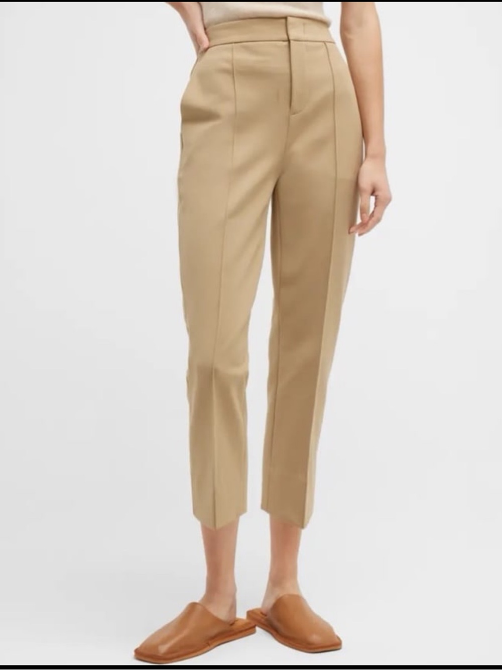 Vince. | Tapered Stove Pipe Cropped Pant in Pecan Size 8